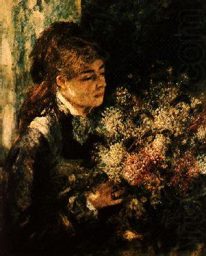 Woman with Lilacs, Pierre Renoir